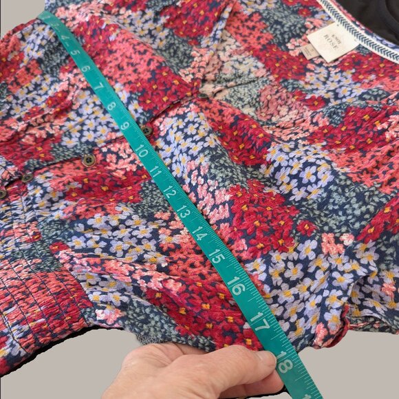 Knox Rose Red Floral Hi Low Short Sleeve Maxi Dress - Small - Picture 9 of 11